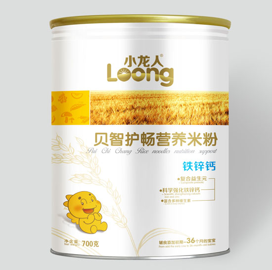 小龍人鈣鐵鋅貝智護暢營養(yǎng)米粉聽裝