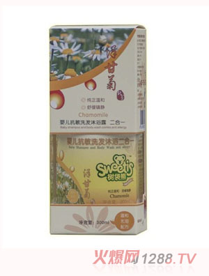 樹袋熊洋甘菊嬰兒抗敏洗發(fā)沐浴露二合一300ml