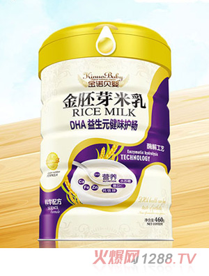 金諾貝嬰金胚芽米乳-DHA益生元健味護(hù)暢罐裝