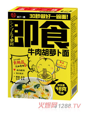 本丁即食牛肉胡蘿卜面