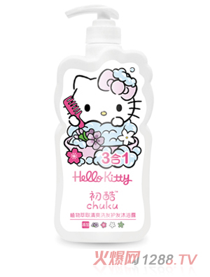 Hello Kitty初酷植物萃取清爽洗發(fā)護發(fā)沐浴露 400ml