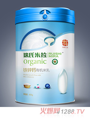 瑞氏米拉鐵鋅鈣有機米乳450g