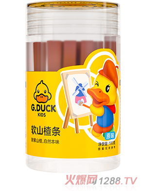 G.DUCK小黃鴨軟山楂條100g原味草莓味酸甜可口美味營(yíng)養(yǎng)誠(chéng)招代理