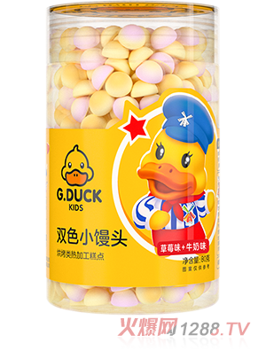 G.DUCK小黃鴨雙色小饅頭 草莓牛奶味