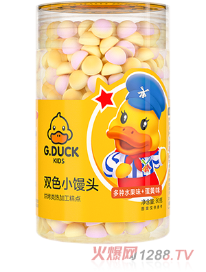 G.DUCK小黃鴨雙色小饅頭 水果蛋黃味