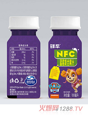 鮮早汪汪隊NFC冷藏藍莓復合果汁100ml