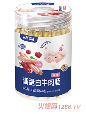 宅羊羊高蛋白牛肉腸原味300g